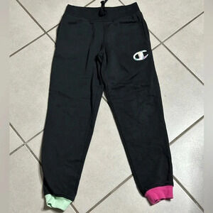 Champion Girls Black Sweatpants Athletic Wear Size M‎
